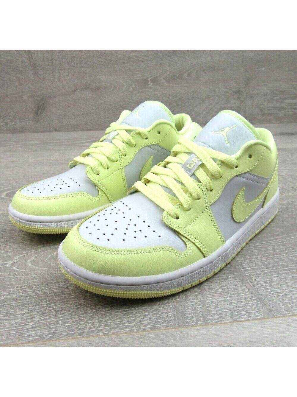 Air Jordan 1 Low Women's Size 9 Platinum White Citron Lemonade NEW - Picture 4 of 16
